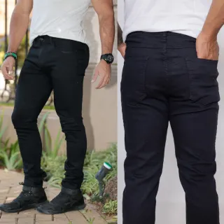 Calça Branca Esporte Fino Masculina Slim Fit Moderna - Preto