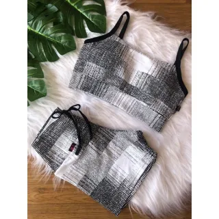 Conjunto para Academia Top com Bojo + Short Jacar - variados