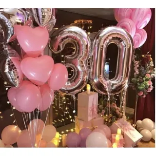 Decoração Balão Metalizada Rose Gold Número 18 - 45cm - 5