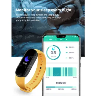 Relógio Inteligente Xiaomi M7 - Smartwatch para Homens com Frequência Cardíaca e Pressão Sanguínea - Pulseira Masculina - M7-Black