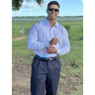 Promoção Camisas Masculinas Social Slim - Pronta Entrega Plus Size - Várias Cores - Preto