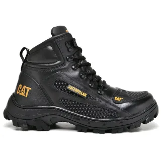 Envio Ja Bota Coturno Masculina Motociclista Caterpillar - Preta