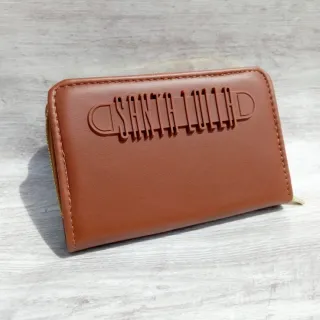 Carteira Feminina em couro com zíper, porta cartões e documentos - cores variadas - KIT SL VERD TIFFANY