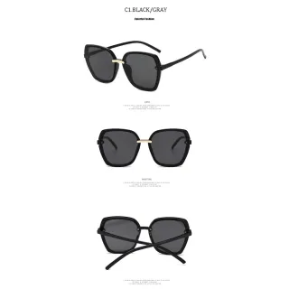 Óculos De Sol Quadrados Enormes 2020 Marca De Luxo Da Moda - C7.BLACK/GRAY PINK