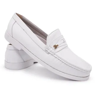 Sapatilha Mocassim Masculino Couro Legítimo Dockside Drive Solado Borracha - Marrom