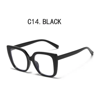 Óculos Femininos Anti-Luz Azul - Moda Quadrado, Molduras Coloridas - C13.Flor roxa