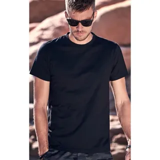Preços acessíveis: Camiseta masculina lisa básica 100% algodão - Preto