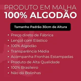 Promoção Lançamento: Jogo de Lençol Estampado em Malha 100% Algodão - Alta Qualidade - Rosa/Coração