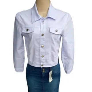 Sarja branca jaqueta feminina - Compre online na Raryel - P