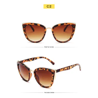 Fashion Brand Cat Eye Sunglasses for Women - Vintage Shades - C3