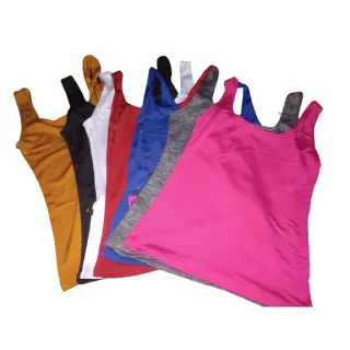 Oferta regata feminina básica alça larga lycra - Estampada