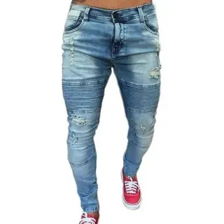 Aproveite o Desconto: Calça Jeans Masculina Estilosa de Alta Qualidade com Zíper e Lycra - 48