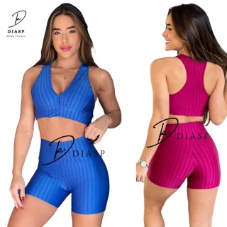 Top Nadador Suplex Poliamida + Short Cirre New Zig Conjunto Academia - Vinho