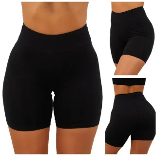 Bermuda Feminina Cós Alto Meia Coxa Tecido Grosso Fitness