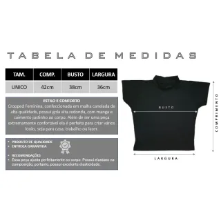 Cores Cropped Manga Curta Feminina - Top Gola Alta Canelada - Pink