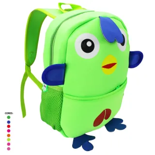 Impermeável Resistente Mochila Infantil Escolar Bichinhos Animais Zoo Menino Menina - URSOLARANJA