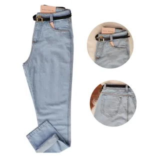 Cintura Alta Luxo Calça Mom Jeans Feminina Elegante - COD 08