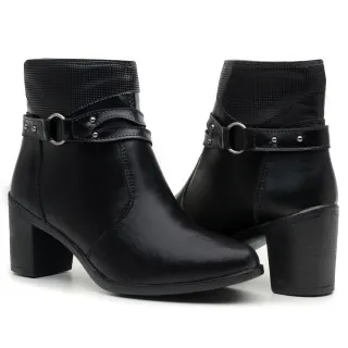 Bota Feminina Confortável Média Salto Baixo Exclusiva Dona Beja - Capuccino