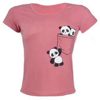 T-shirt Feminina Bolso Panda - Blusa - Branco