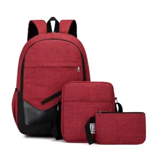 Conjunto Mochila Bolsa Escolar Masculina Feminina Notebook 3 peças - Cinza