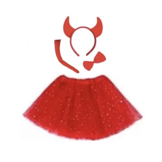 Halloween Vermelho Fantasia Adulto Chifres Carnaval