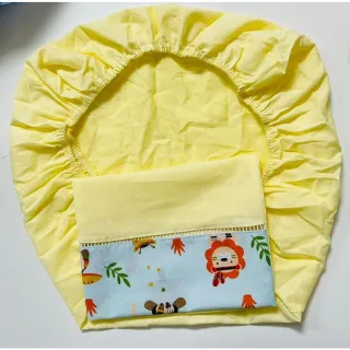 Lençol Montessoriano com fronha, jogo de 02 peças Ponto Palito - CHEVRON CINZA COM CINZA