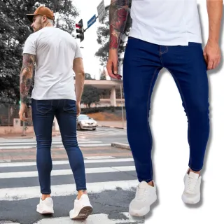 Calça Azul Ferrari Lycra Premium Masculina Skinny Ballad 2022 - 48