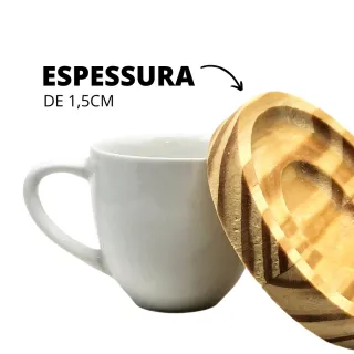 12 Peças Xicaras De Porcelana Cafe Expresso 95ml - Jogo - Único