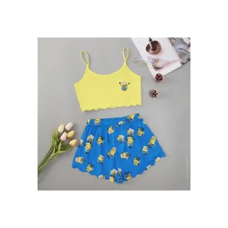 Moda verão: Pijama feminino personagens adulto - Roupa de dormir baby Doll - M15