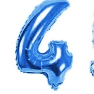 Números Metalizados Balão Azul 18 Pol - Casamento/Aniversário/Festa - 8