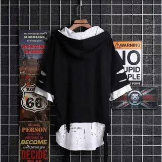 Moletom Estampado Manga Curta Homem - Duas Peças Largo - white