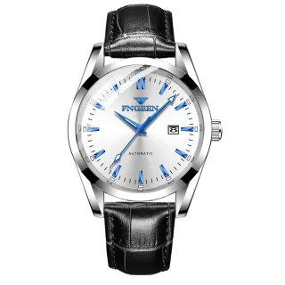 Automático Mecânico Masculino Relógio Fngeen 6612-1 - Leather-Black