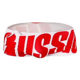 Calção de Natação Masculino Aussiebum - Sunga Boxer com Texto - red&white