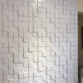 Painel 3D Revestimento Parede Gesso Luxo - Kit com 10 Placas - Estrela Preta