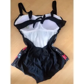 Saia regata estampada plus size, maiô feminino G1-G3 - AZUL MARINHO COM AZUL