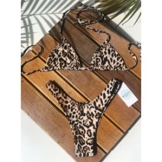 Biquíni Feminino Asa Delta Fio Dental Neon Laranja e Rosa - BIQUINI  AZUL