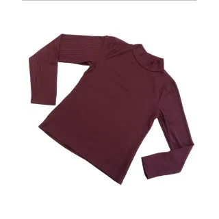 Malha Canelada Blusa Manga Longa Gola Alta Inverno Feminina (Inovastilo) - Azul Marinho