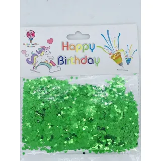 Confetes Metalizados 15g - Bexiga Topo de Bolo Festas Carnaval - Preto-P