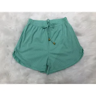 Shorts Academia Malha Canelada Ponteira 2023 Curto - CORES VARIADAS