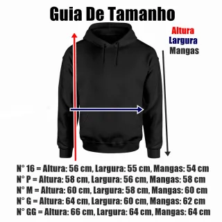 Capuz Clássico Masculino Blusa de Frio - Preto