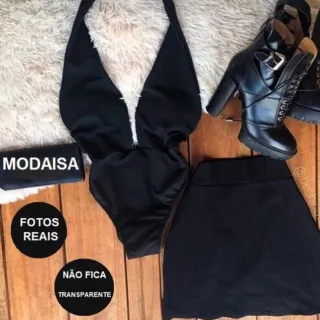 Biquíni de Amarração Preto - Maiô Feminino Frente Única - Opção 9