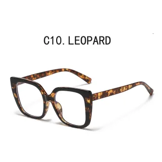 Óculos Femininos Anti-Luz Azul - Moda Quadrado, Molduras Coloridas - C13.Flor roxa