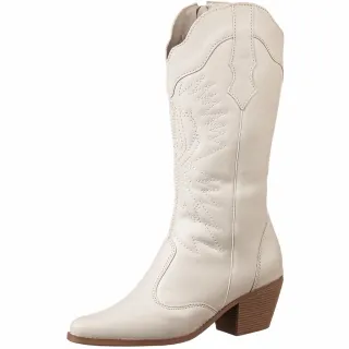 Botas Texanas Femininas GiGiL - Cano Baixo, Salto Médio - Preto