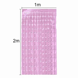 Decoração de Parede para Festas - Painel Metalizado Quadradinha - Preto