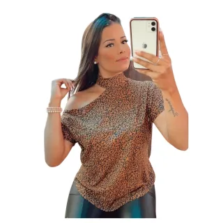 Blusa Feminina Barata Ciganinha Blogueira Shocker - Vermelho