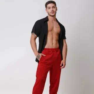 Vermelho Calça P. Roma Santo Luxo Man Masculina - 44 - GG