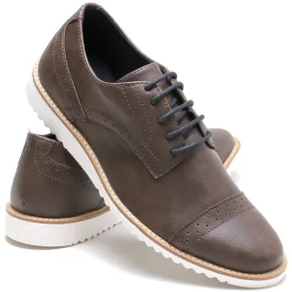 Promoção: Tênis estiloso oxford masculino - traje fino - Marrom