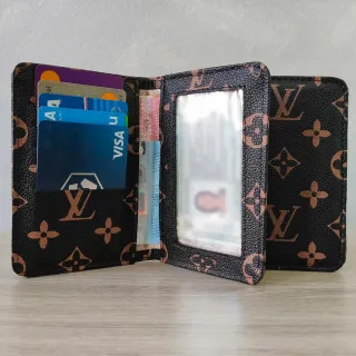 Porta Cartões Pequena para Cartões e Documentos - Cores Variadas - CAFE