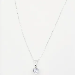 Pingente de Prata com Pedra Preciosa - Colar Feminino Elegante - G