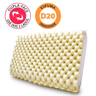 Colchões BF Travesseiro Massageador Espuma de Viscoelástico Nasa 50x70cm - Branco